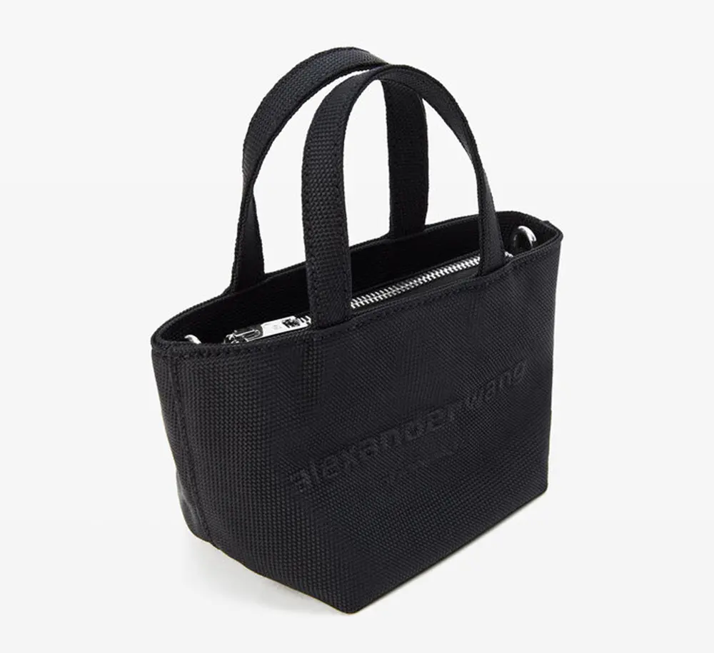 Alternative view of Túi Alexander Wang Punch Mini Tote Bag In Nylon Canvas 'Black' 20324T41T001