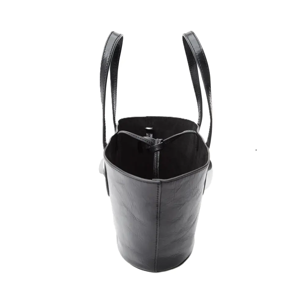 Túi Alexander Wang Dome Small Tote Bag In Crackle Patent Leather 'Black' 20324T10L001 - Ảnh 3