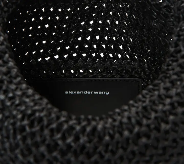 Túi Alexander Wang Ryan Small Bag In Raffia 'Black' 20224K40M001 - Ảnh 4