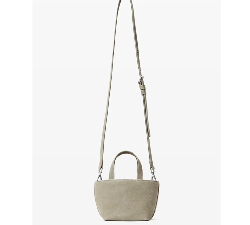 Túi Alexander Wang Punch Mini Tote Bag In Wax Canvas 'Kaki' 20324T42T248A - Ảnh 5