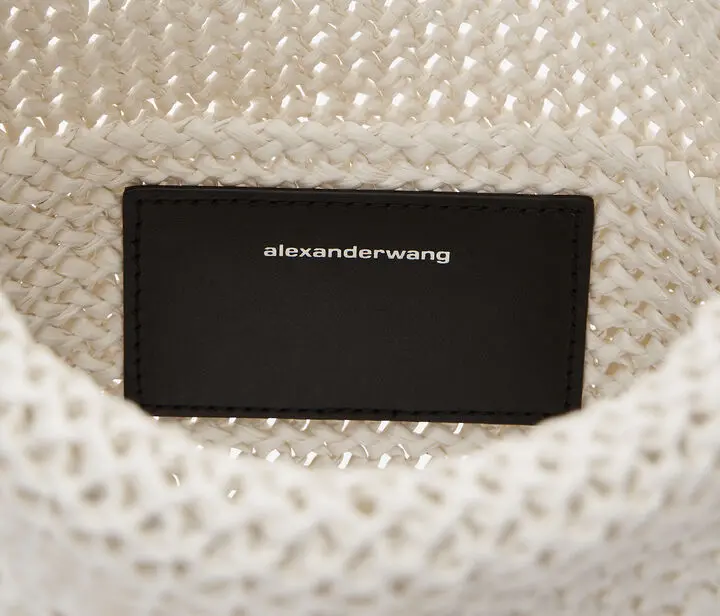 Túi Alexander Wang Ryan Small Bag In Raffia 'White' 20224K40M102 - Ảnh 4