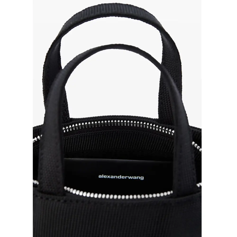 Túi Alexander Wang Punch Mini Tote Bag In Nylon Canvas 'Black' 20324T41T001 - Ảnh 4