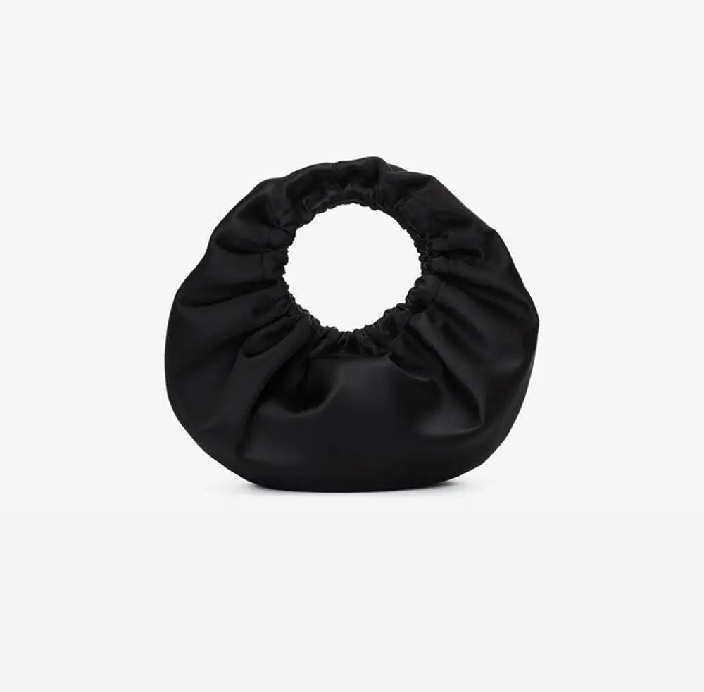 Túi Alexander Wang Crescent Small Handle Bag In Satin W/Debossed Logo 'Black' 20124R30T001 - Ảnh 5