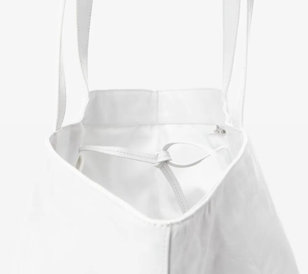 Túi Alexander Wang Punch Tote Bag In Crackle Patent Leather 'White' 20224T01L100 - Ảnh 5