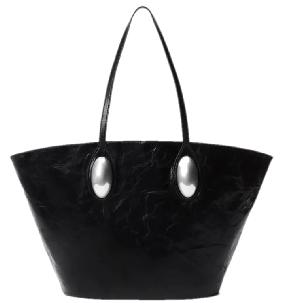 Túi Alexander Wang Dome Large Tote Bag In Crackle Patent Leather 'Black' 20324T11L001