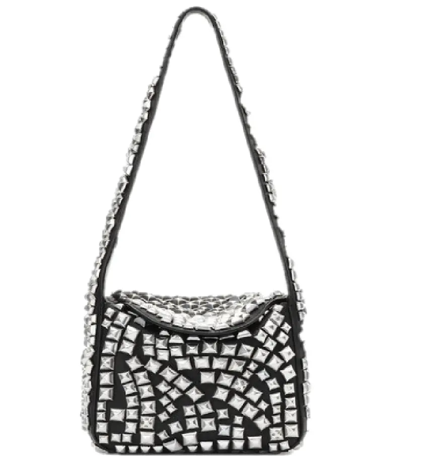 Túi Alexander Wang Spike Small Hobo Bag In Studded 'Black' 20423K03L001