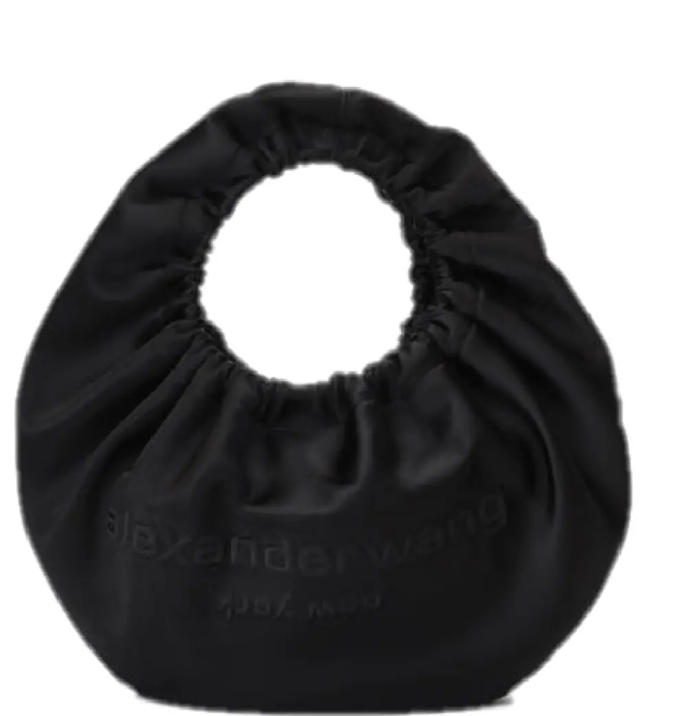 Túi Alexander Wang Crescent Small Handle Bag In Satin W/Debossed Logo 'Black' 20124R30T001