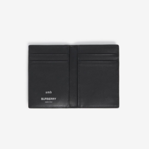 Alternative view of Ví Burberry Check Folding Card Case ‘Navy’ 80732831