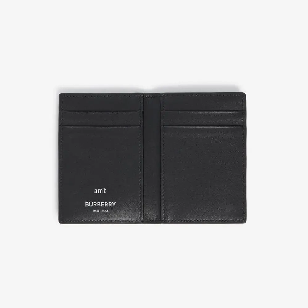 Alternative view of Ví Burberry Check Folding Card Case ‘Navy’ 80732831