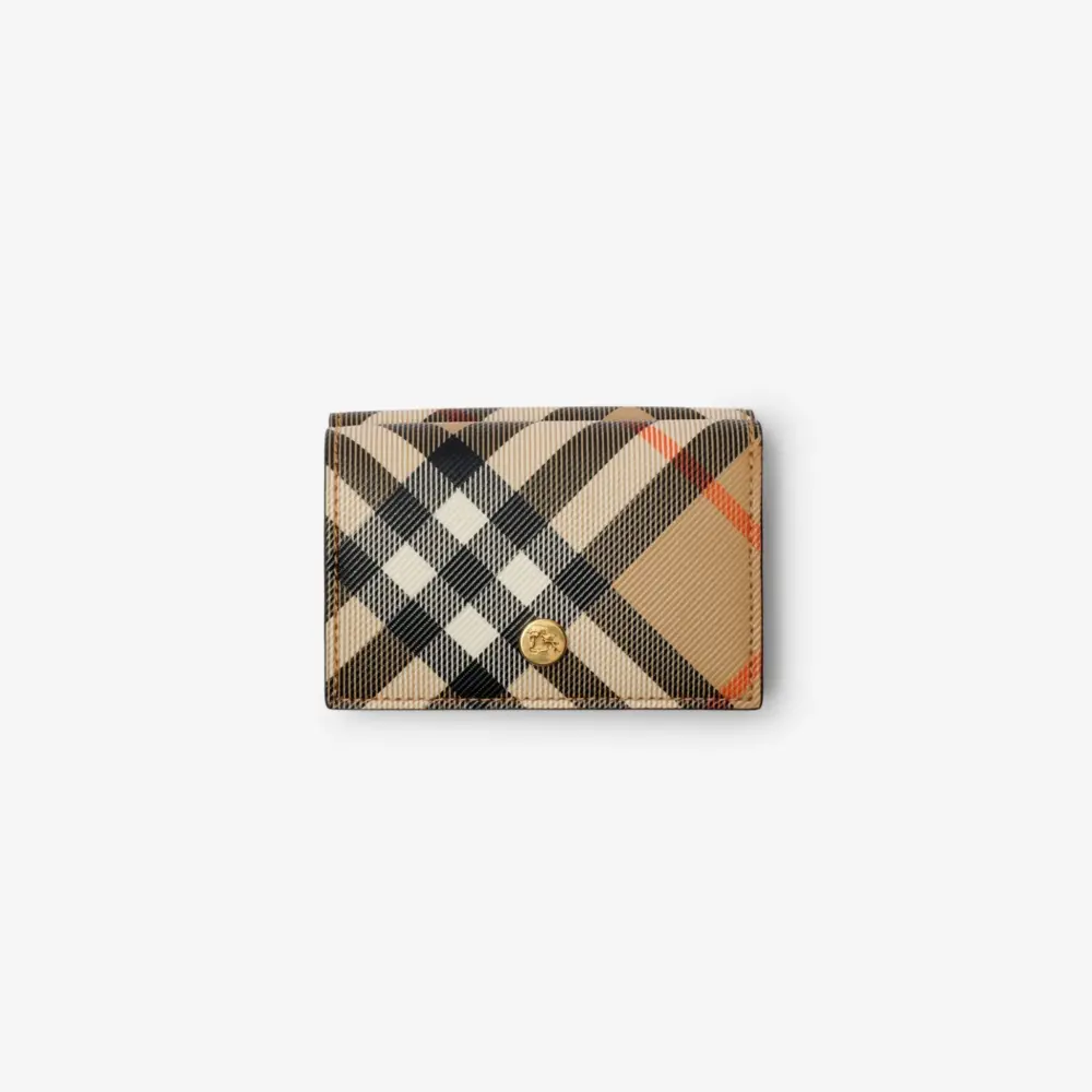 Ví Burberry Check Compact Wallet ‘Sand’ 80952911 - Ảnh 3