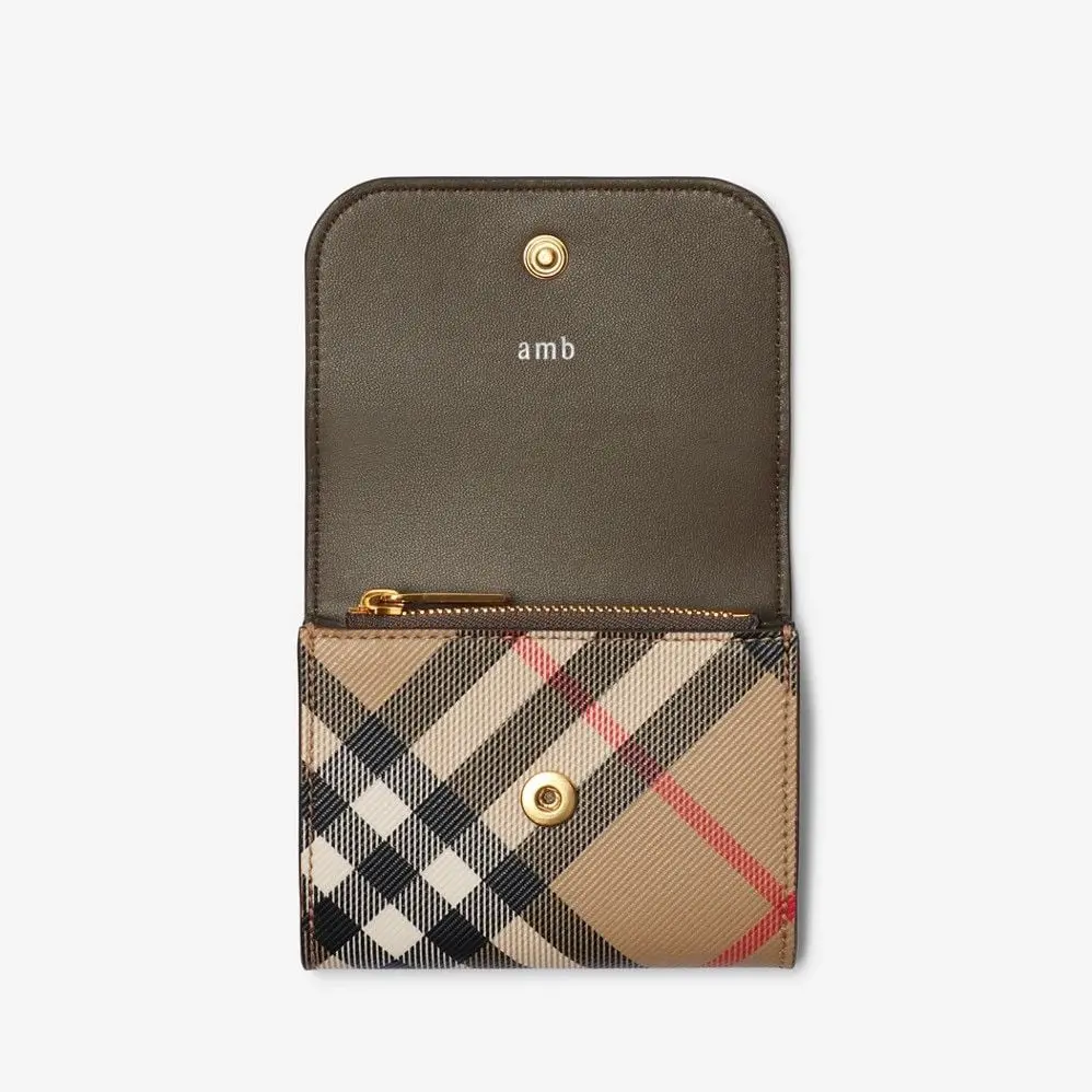Alternative view of Ví Burberry Check Compact Wallet ‘Sand’ 80952911
