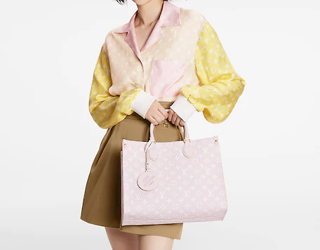 Túi Louis Vuitton Onthego MM Tote Monogram 'Empreinte Rose Beige' M46128 - Ảnh 2