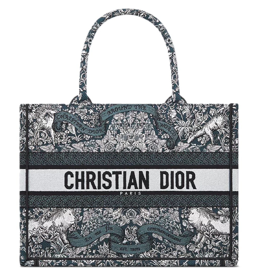 Túi Dior Medium Dior Book Tote 'Blue Embroidery' M1296ZEDO-M928