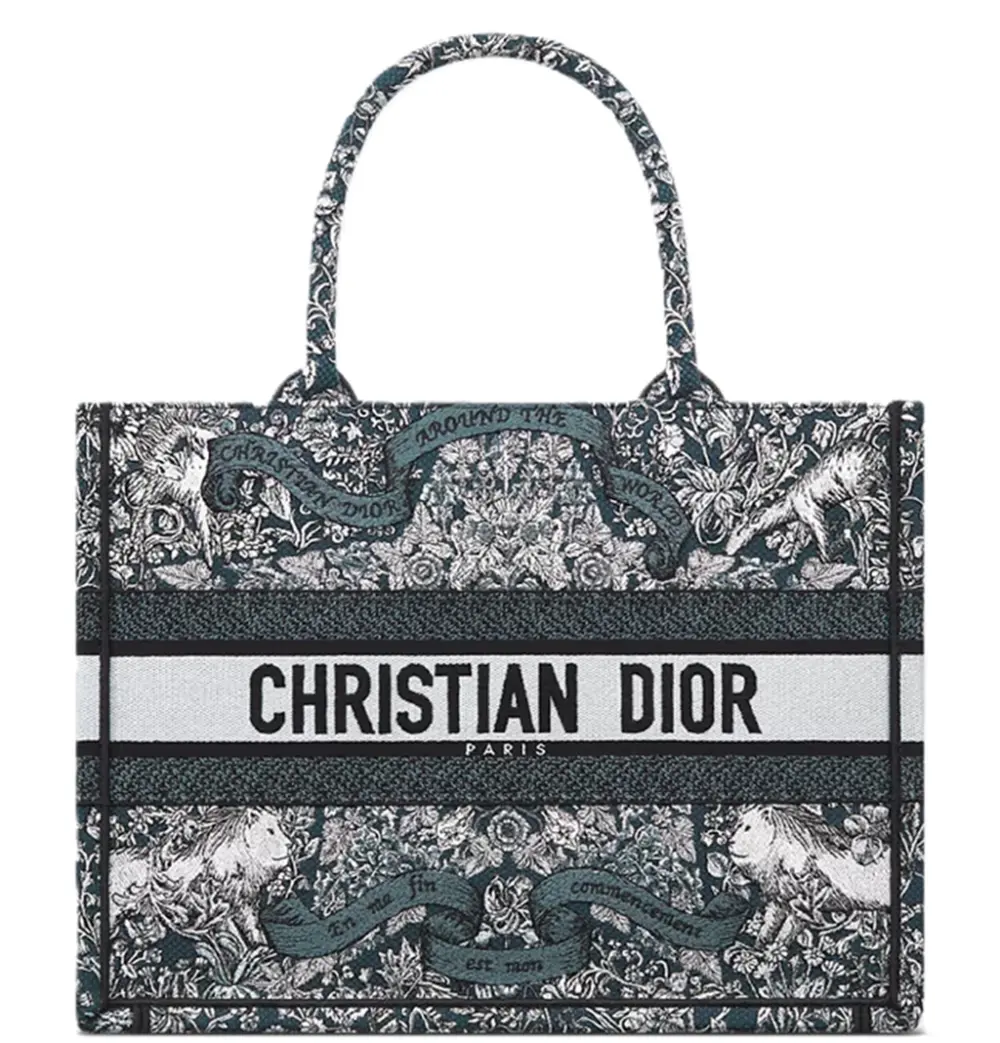 Túi Dior Medium Dior Book Tote 'Blue Embroidery' M1296ZEDO-M928
