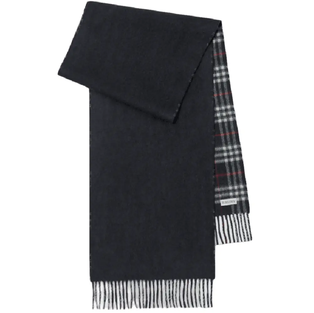 Khăn Burberry Reversible Check Cashmere Scarf 'Navy' 80737641
