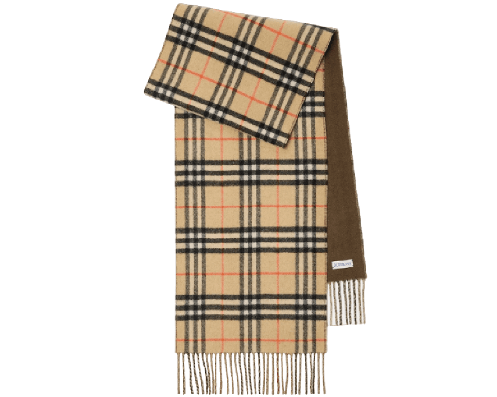 Khăn Burberry Reversible Check Cashmere Scarf 'Sand' 80996421