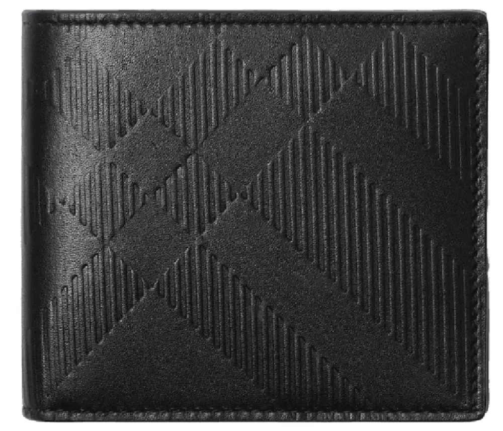 Ví Burberry Embossed Check Bifold Wallet ‘Black’ 80783491