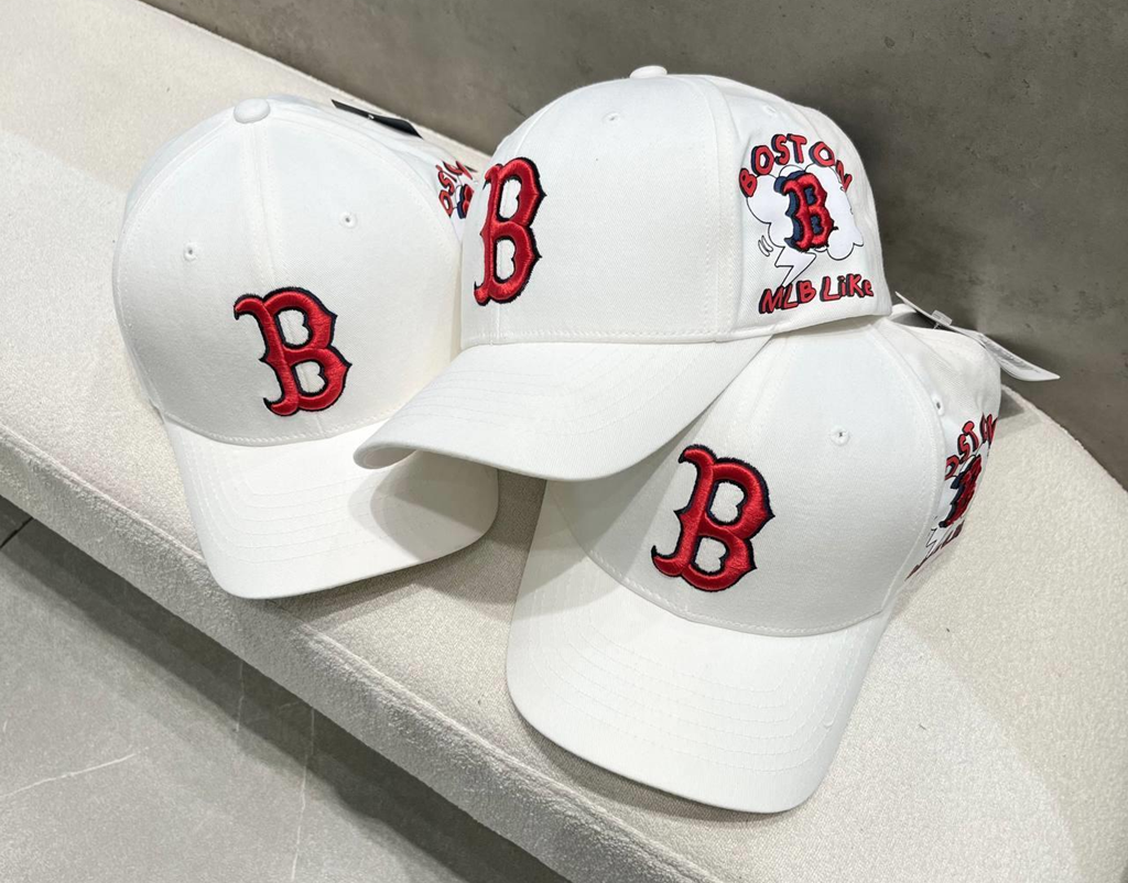 Mũ MLB Like Side Logo Boston Yankees ‘White’ 32CPUC111-43I - Ảnh 3