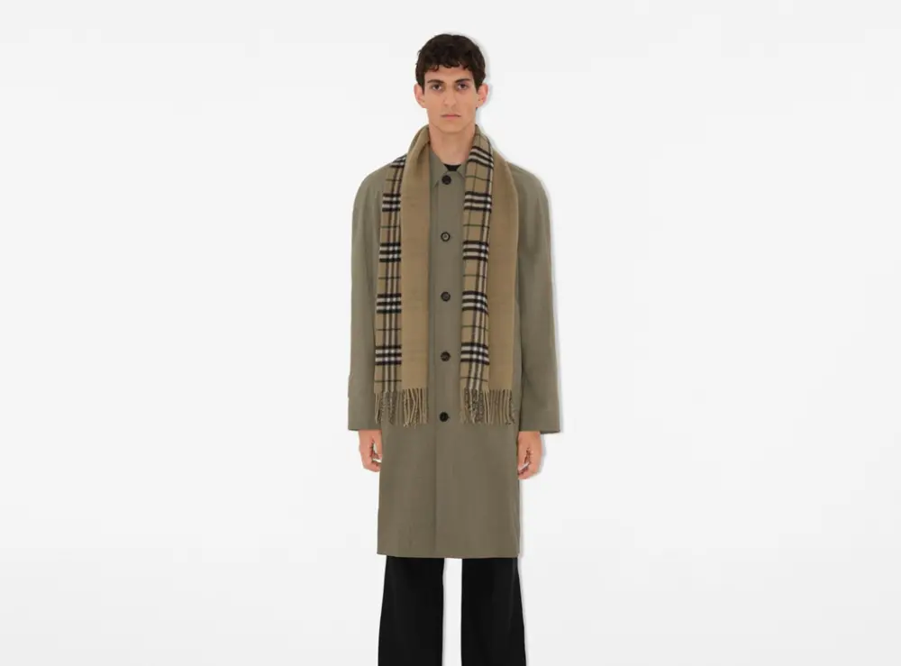 Khăn Burberry Reversible Check Cashmere Scarf 'Linden' 80909101 - Ảnh 3