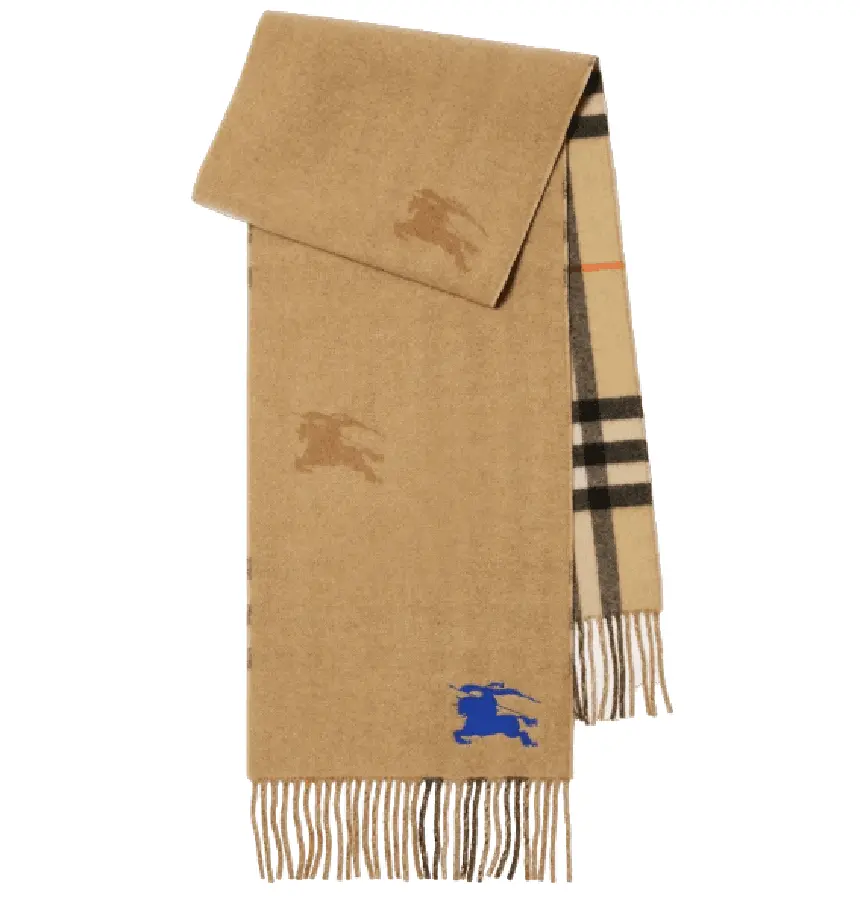Khăn Burberry Reversible EKD Check Cashmere Scarf 'Sand' 80947101