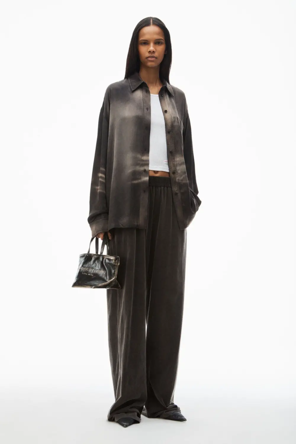 Túi Alexander Wang Punch Small Tote Bag 'Black' 20424T71L021C - Ảnh 4