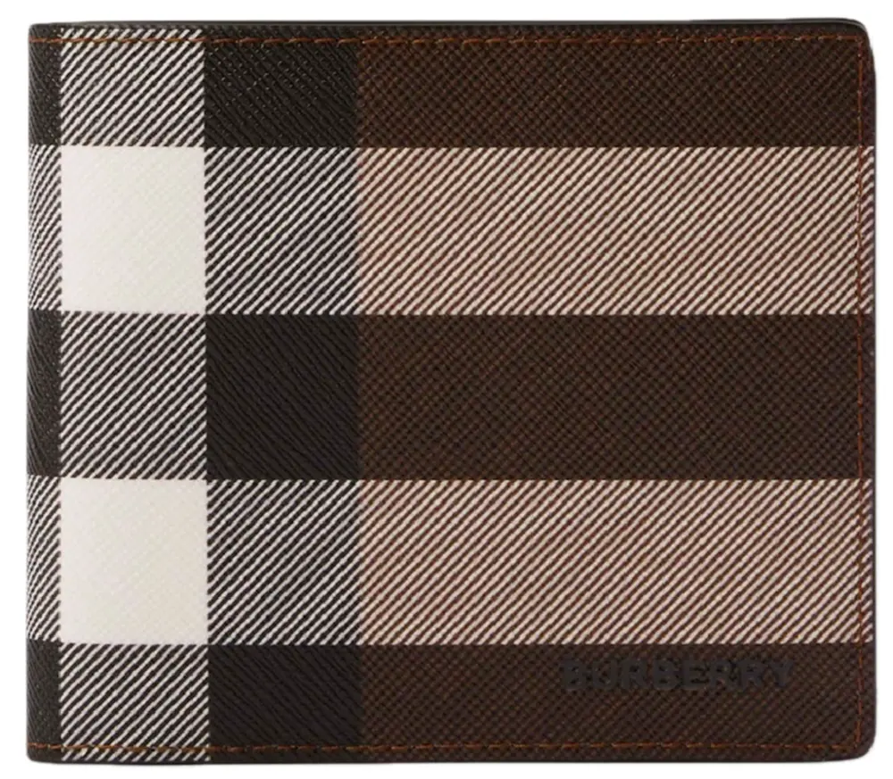 Ví Burberry Check Leather Bifold Coin Wallet ‘Brown’ 80528021