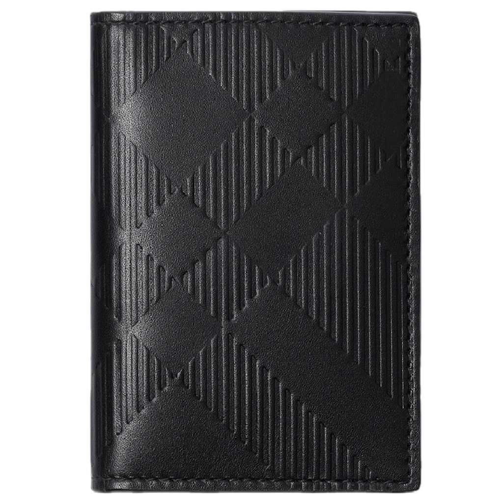 Ví Burberry Embossed Check Folding Card Case ‘Black’ 80783521