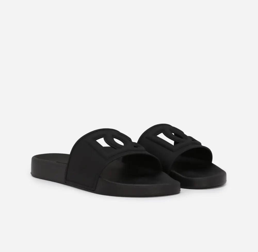 Alternative view of Dép Dolce & Gabbana Rubber DG Logo ‘Black’ CS2079AO66680999
