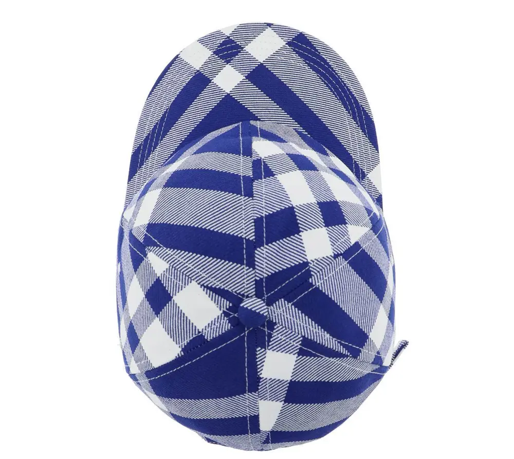 Alternative view of Mũ Buberry Tartan Baseball Cap ‘White Blue’ 80794771