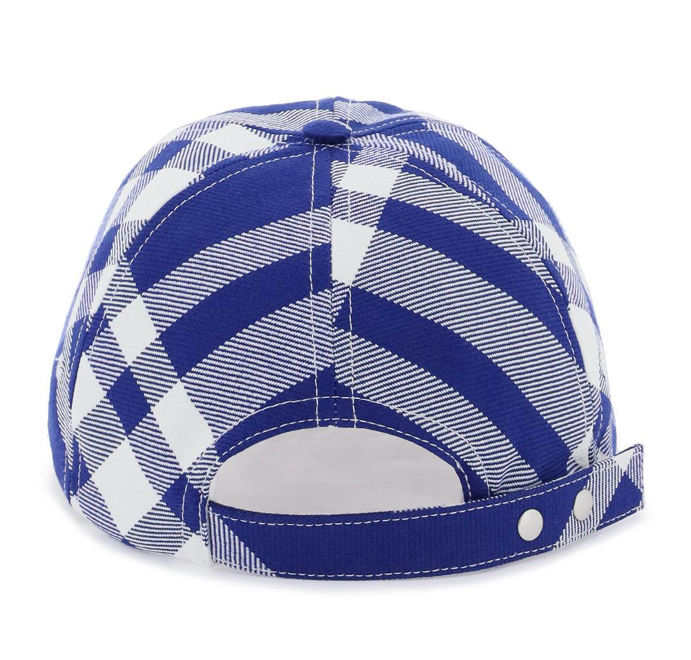 Mũ Buberry Tartan Baseball Cap ‘White Blue’ 80794771 - Ảnh 3