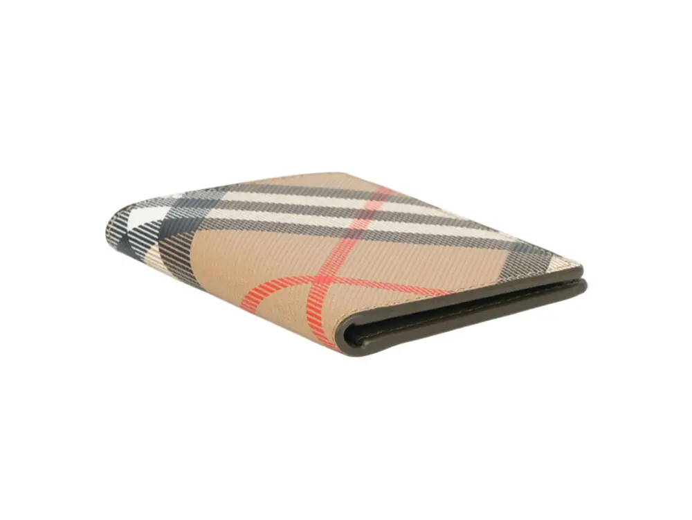 Ví Burberry Check Folding Card Case ‘Sand’ 80919061 - Ảnh 3