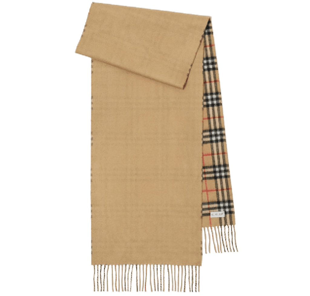 Khăn Burberry Reversible Check Cashmere Scarf 'Beige' 80824801