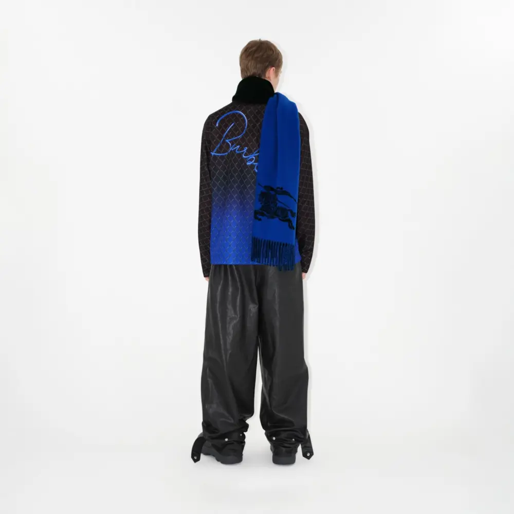Alternative view of Khăn Burberry Reversible EKD Cashmere Scarf 'Knight' 80787851