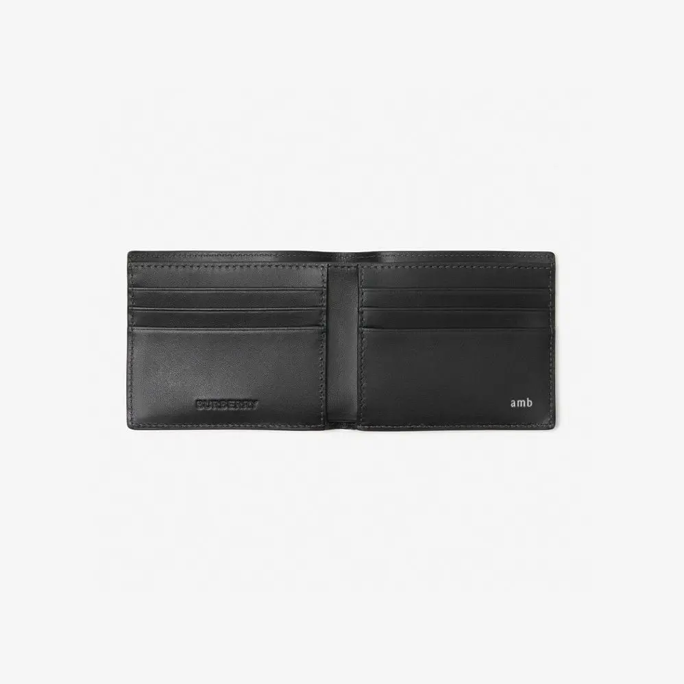 Alternative view of Ví Burberry Check Slim Bifold Wallet ‘Charcoal’ 80702061