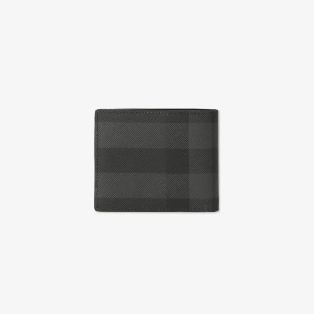 Ví Burberry Check Slim Bifold Wallet ‘Charcoal’ 80702061 - Ảnh 3