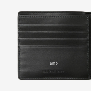 Alternative view of Ví Burberry Check Bifold Coin Wallet ‘Charcoal’ 80702011