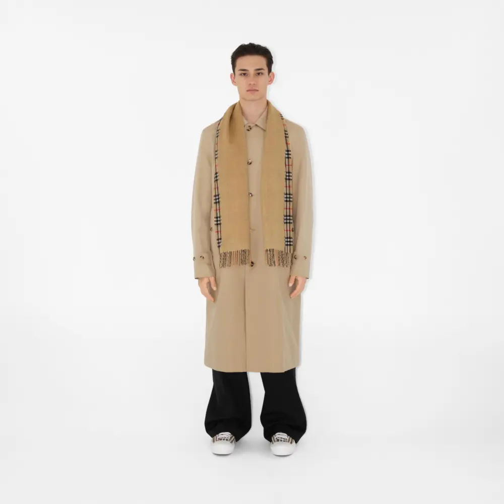 Khăn Burberry Reversible Check Cashmere Scarf 'Beige' 80824801 - Ảnh 3