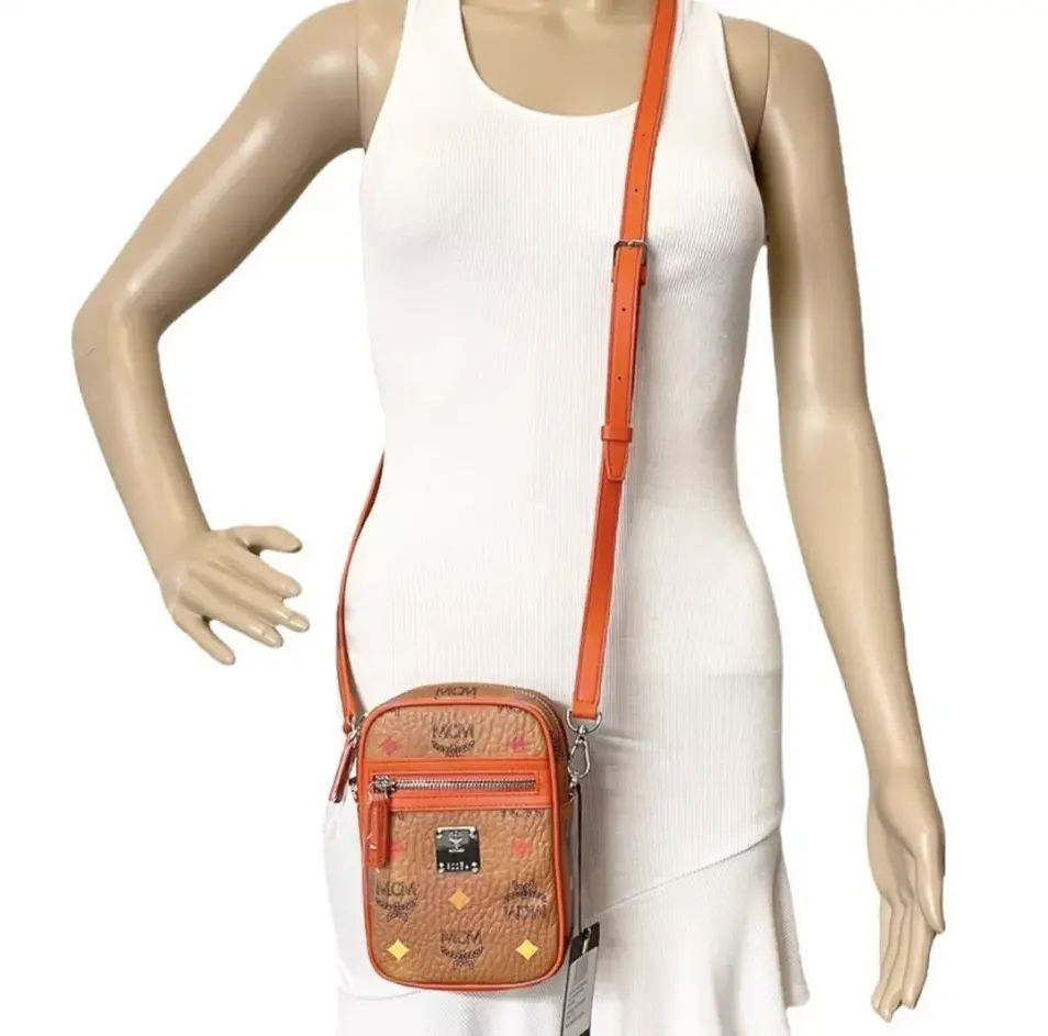 Alternative view of Túi MCM Mini Visetos Canvas ‘Cognac’ MMRBAFO02OI001