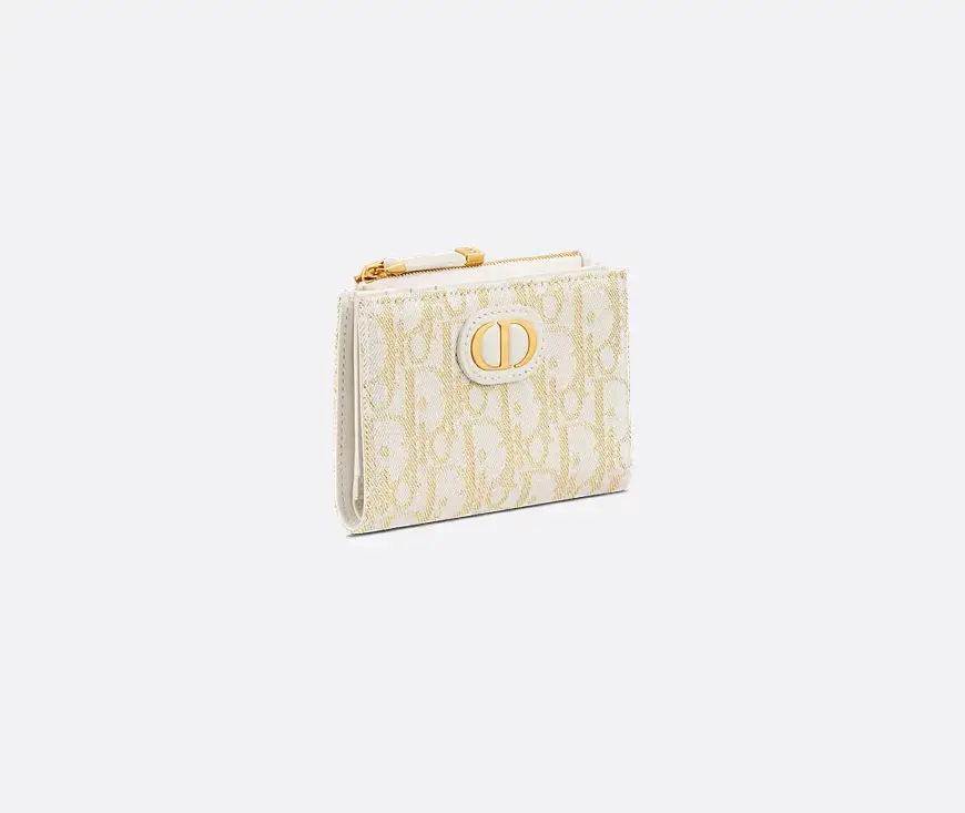 Ví Dior 30 Montaigne Dahlia 'White Beige' S2197UNRG-M01E - Ảnh 5