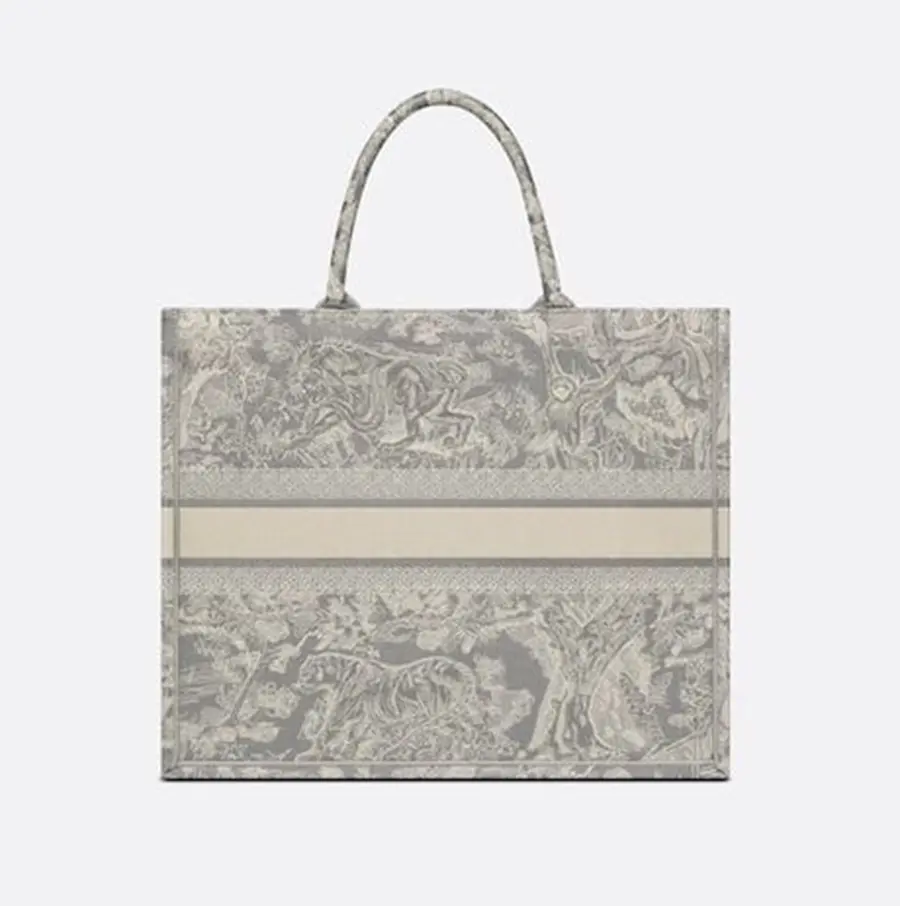 Alternative view of Túi Dior Large Book Tote ‘Gray Toile De Jouy Reverse Embroidery’ M1286ZRGO-M932