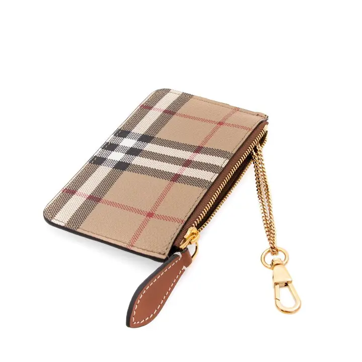 Alternative view of Ví Burberry Check Strap Coin Case ‘Beige’ 80704201