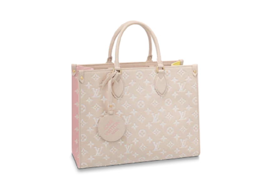 Túi Louis Vuitton Onthego MM Tote Monogram 'Empreinte Rose Beige' M46128 - Ảnh 3
