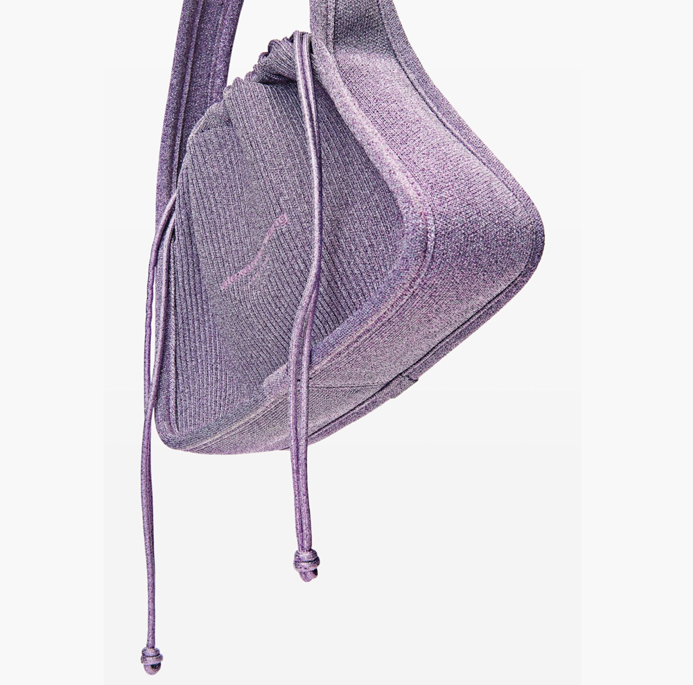Túi Alexander Wang Ryan Small Bag In Metallic Rib Knit 'Unicorn' 20123K60T544 - Ảnh 2