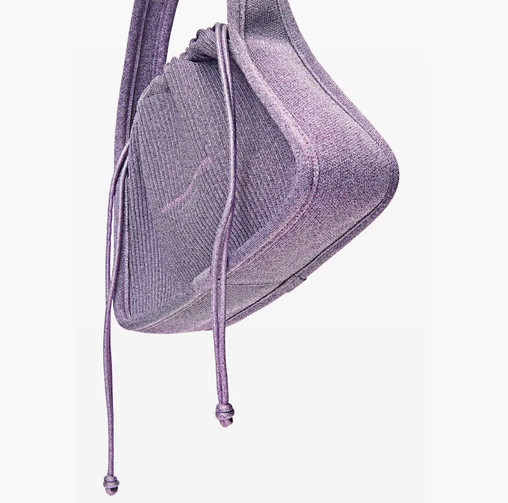Alternative view of Túi Alexander Wang Ryan Small Bag In Metallic Rib Knit 'Unicorn' 20123K60T544
