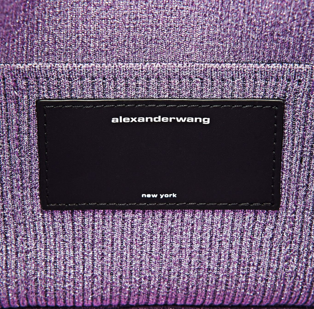 Túi Alexander Wang Ryan Small Bag In Metallic Rib Knit 'Unicorn' 20123K60T544 - Ảnh 4