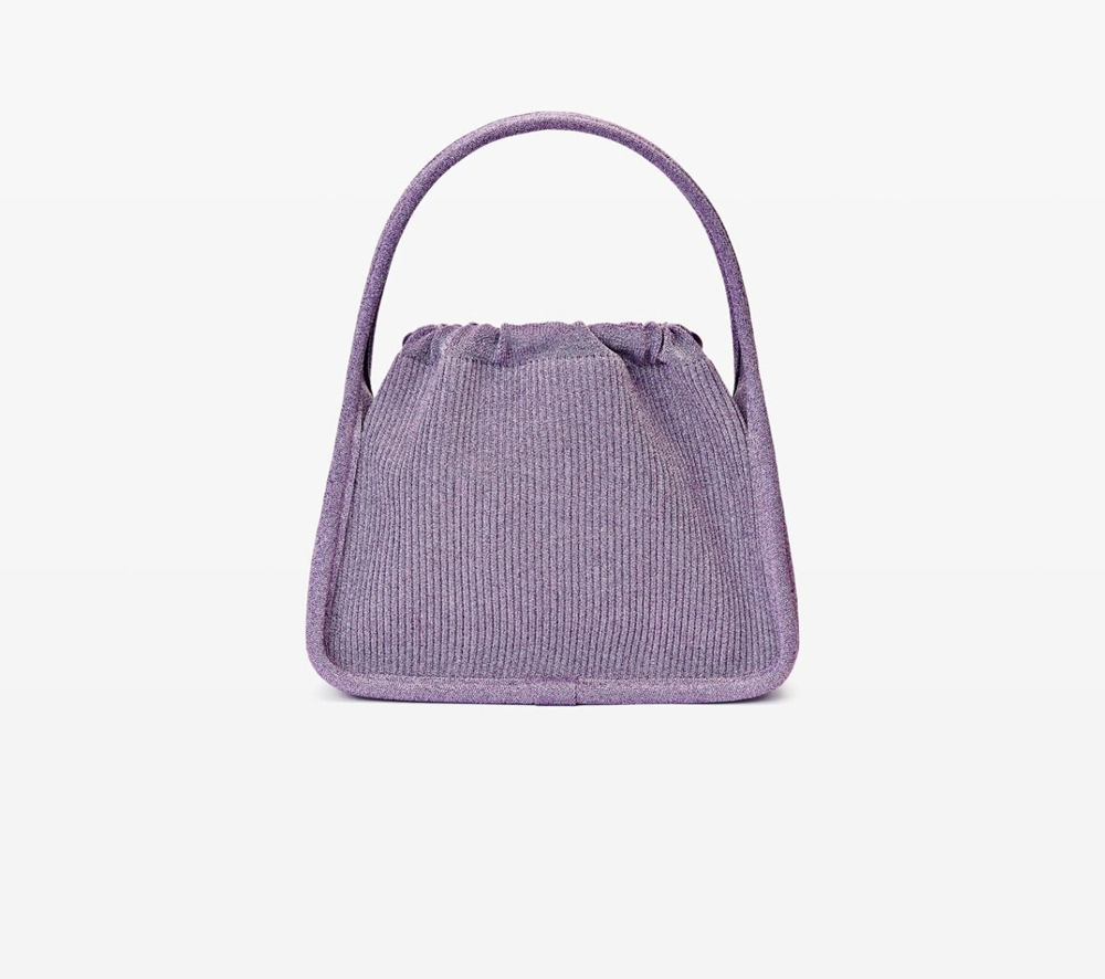 Túi Alexander Wang Ryan Small Bag In Metallic Rib Knit 'Unicorn' 20123K60T544 - Ảnh 5