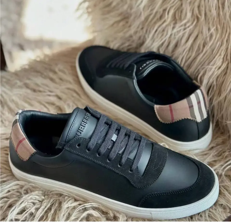 Giày Burberry Leather Suede Vintage ‘Black’ 80617521 - Ảnh 3