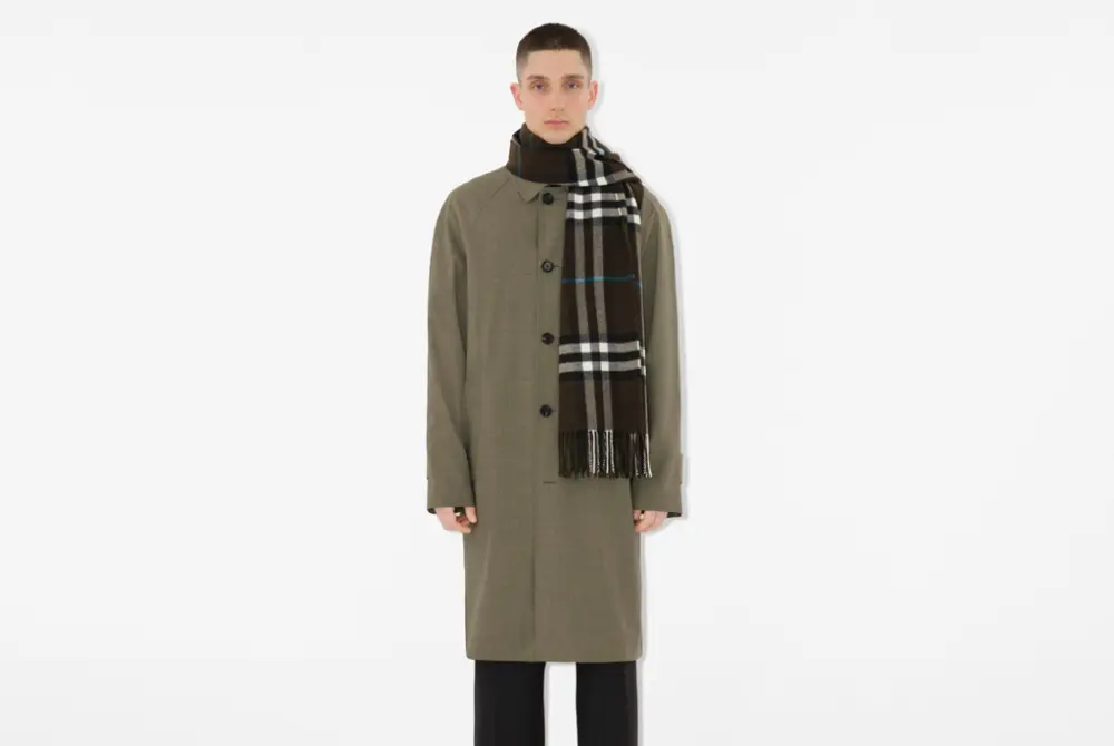 Khăn Burberry Wide Check Cashmere Scarf 'Snug' 80910121 - Ảnh 3