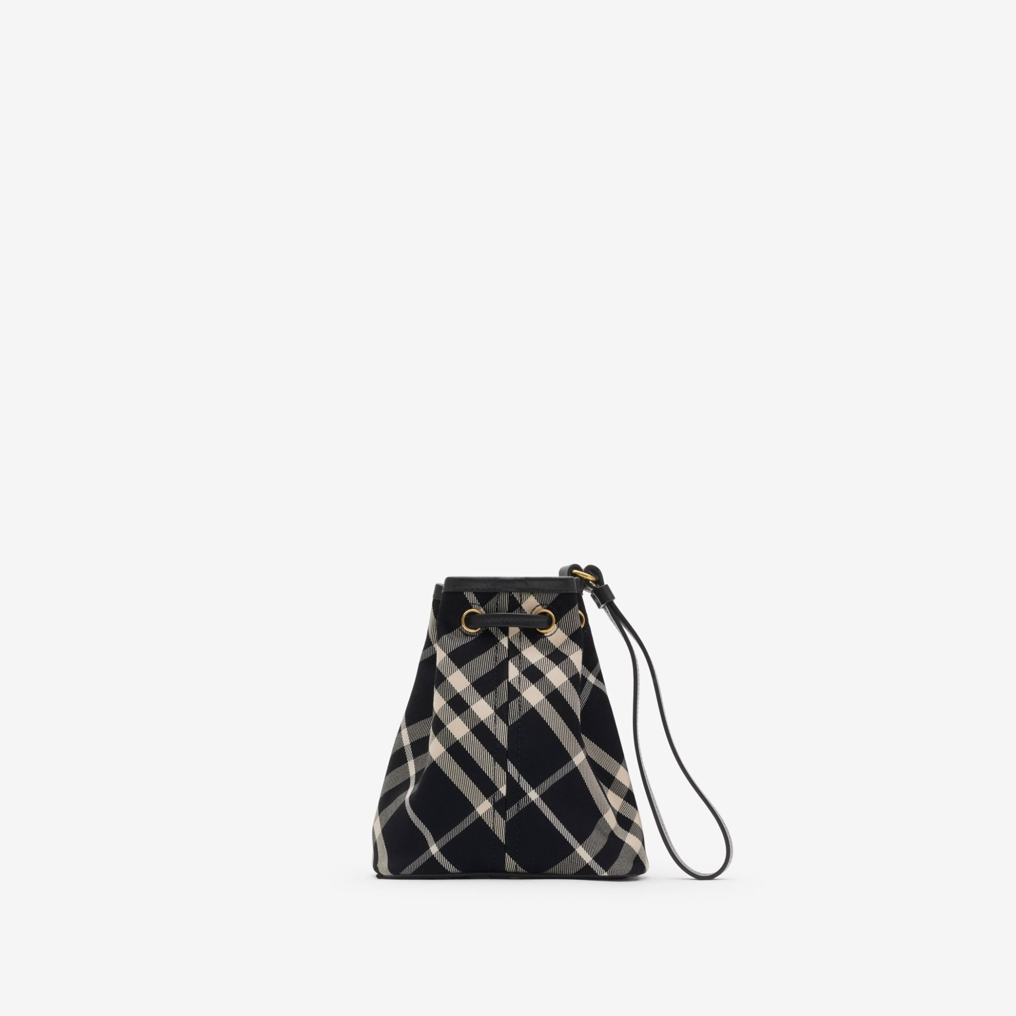Túi Burberry Check Drawstring Pouch 'Black' 80951181 - Ảnh 5
