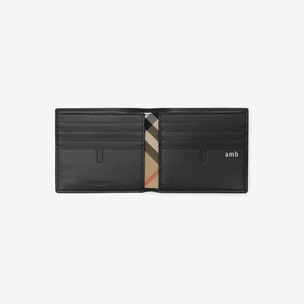Ví Burberry B Shield Bifold Wallet ‘Black’ 81003321 - Ảnh 2